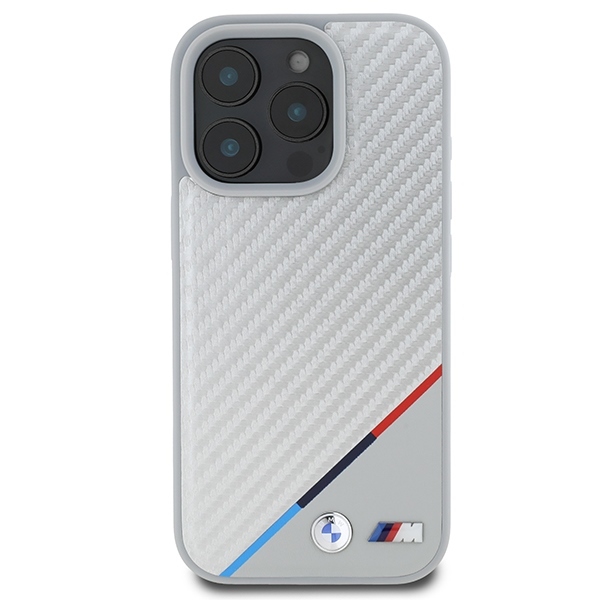 foto_add-293084 Original Case BMW M Carbon Tricolor Line Magsafe BMHMP16L23PUDTS for Iphone 16 Pro Grey