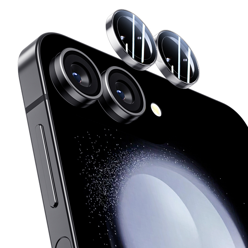 Benks Tempered glass Glass Warrior Lens Protector on camera for Samsung Galaxy Flip 6 (lens 2 pieces) black