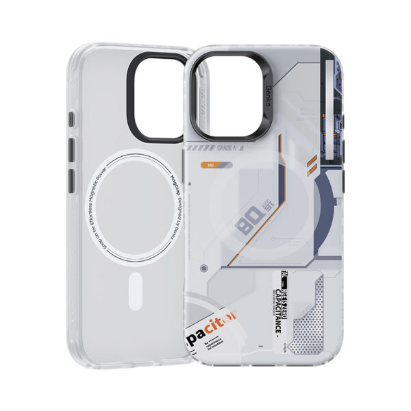 Benks Magnetic Mecha Series Case for Iphone 16 Plus white