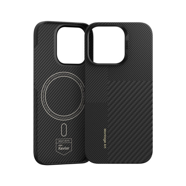 Benks Montage Magnetic Armor Air Kevlar Case PC Frame 600D+1500D (M065) for Iphone 16 Pro black