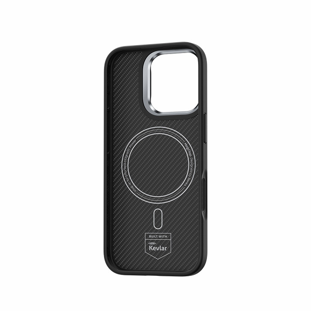 Benks Magnetic Armor Pro Kevlar Case Metal Frame 600D for Iphone 16 Plus black