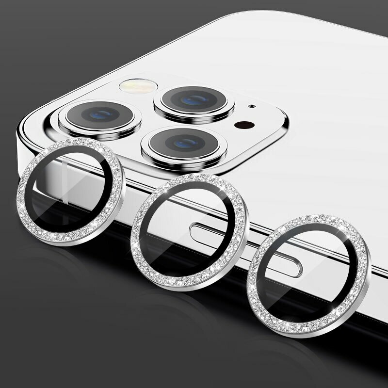 Tempered Glass HARD DIAMOND for camera (LENS) for Iphone 16 Pro/16 Pro Max black (lens 3 pieces)