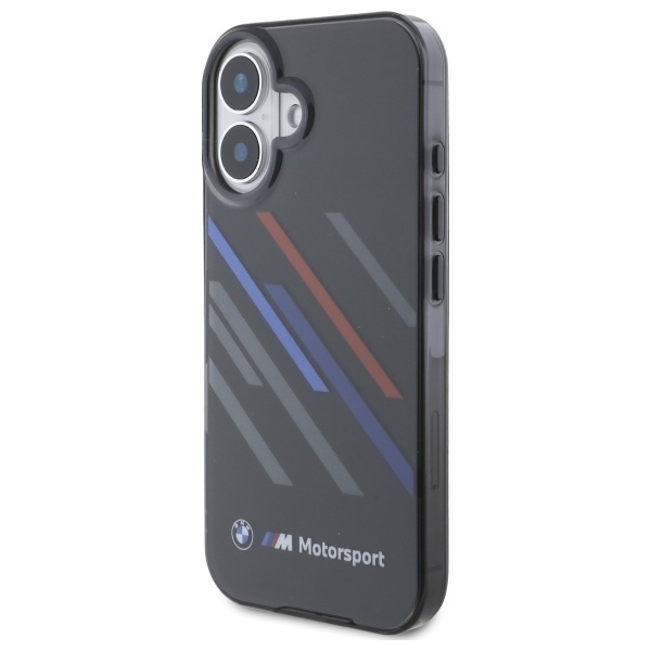 Original Case BMW Motorsport IML Random Stripe BMHCP16S23HTRAK for Iphone 16 Black