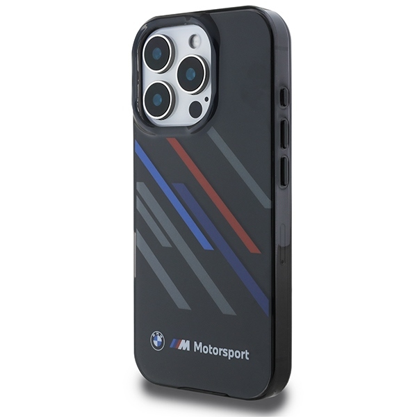 Original Case BMW Motorsport IML Random Stripe BMHCP16X23HTRAK for Iphone 16 Pro Max Black