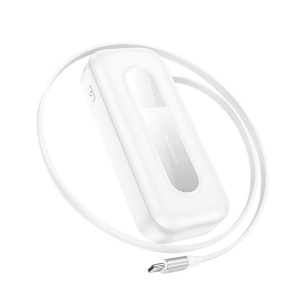 Borofone Power Bank 10000mAh BJ74 Hermoso - Type C - QC 3.0 PD 20W with Type C cable white
