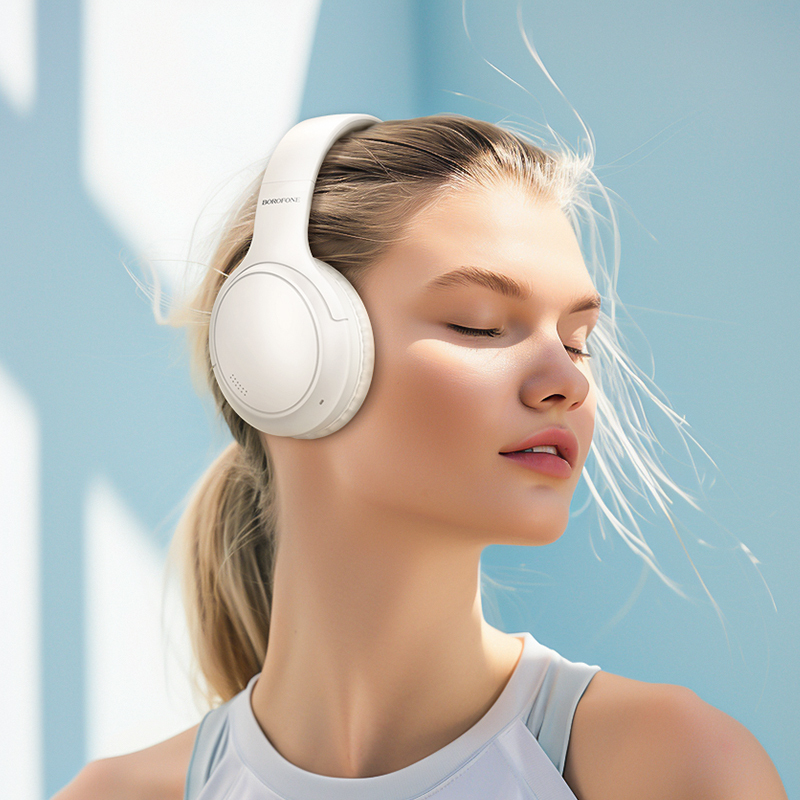 Borofone Headphones BO29 Fascinador bluetooth white