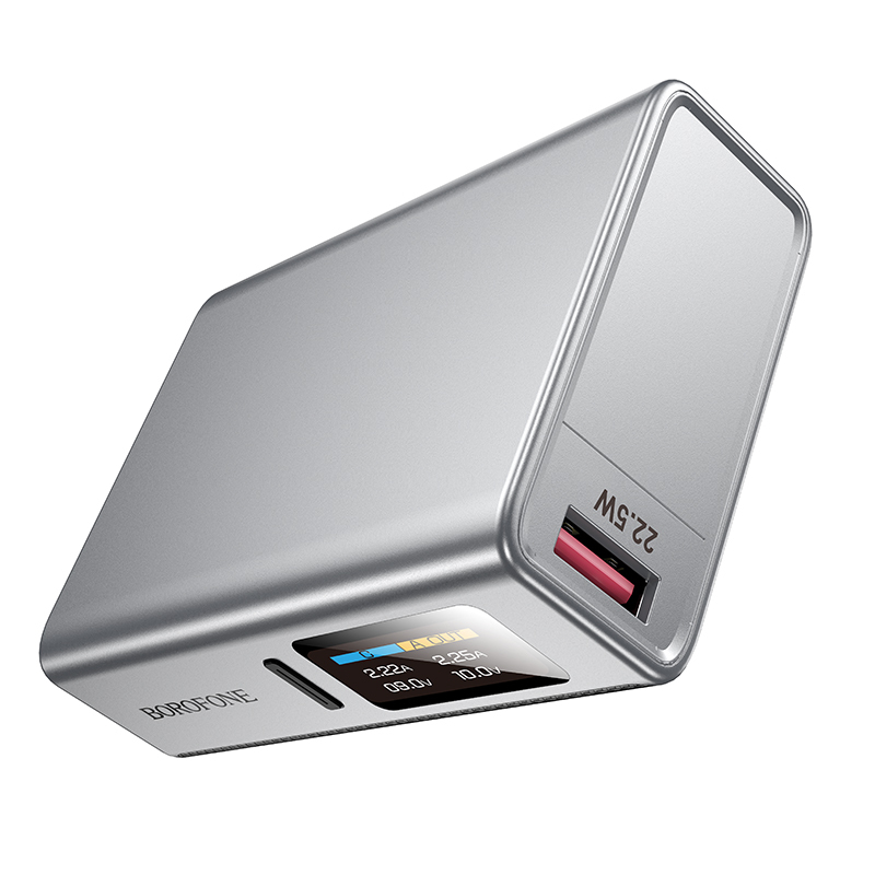 Borofone Power Bank 10000mAh BJ72 Energy - USB + Type C - QC 3.0 PD 20W grey