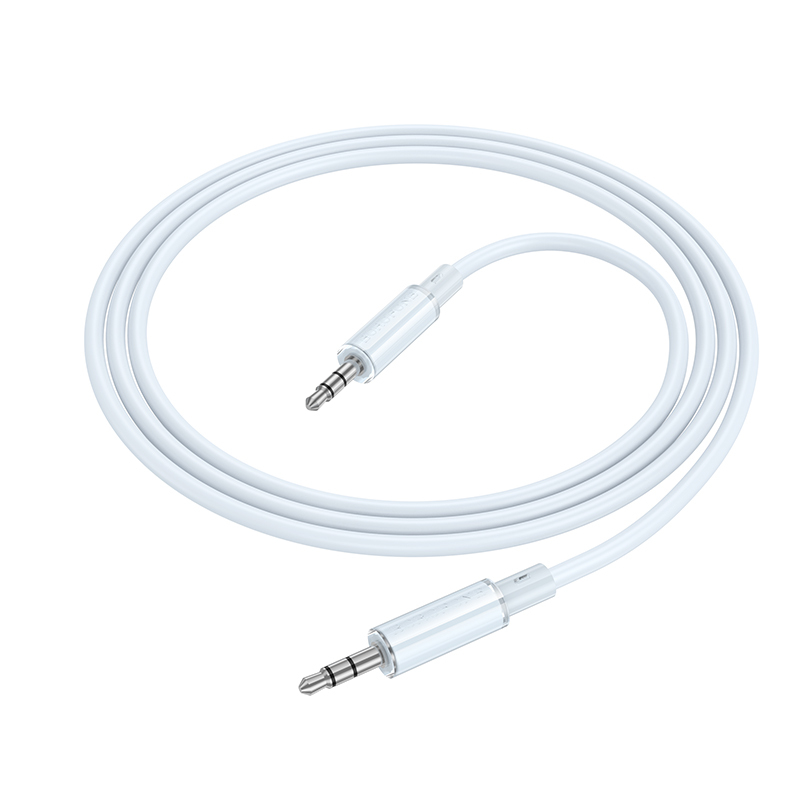 Borofone Cable AUX BL21 Lemon - jack 3,5mm to jack 3,5mm - 1 metre blue