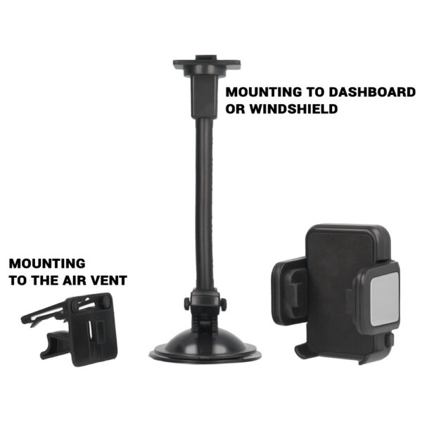 Car Holder VENNUS - CHROME - R 17 /air vent and windshield mount/