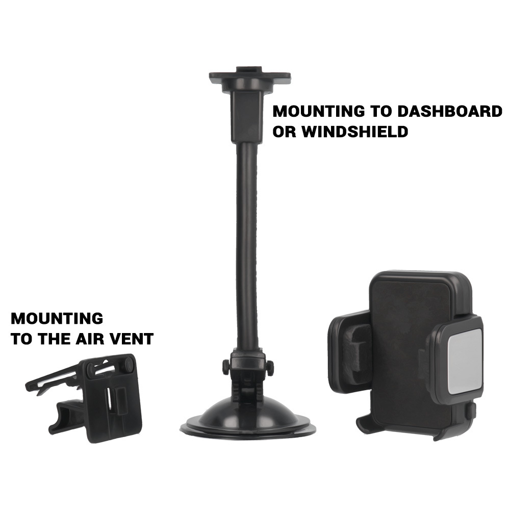 Car Holder VENNUS - CHROME - R 17 /air vent and windshield mount/