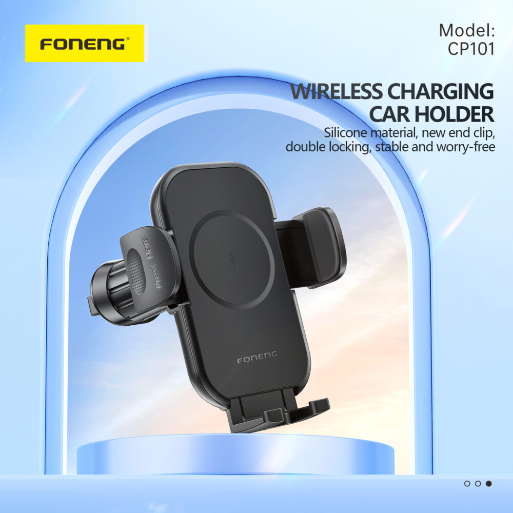 Foneng Car holder CP101 with induction charging to air vent black