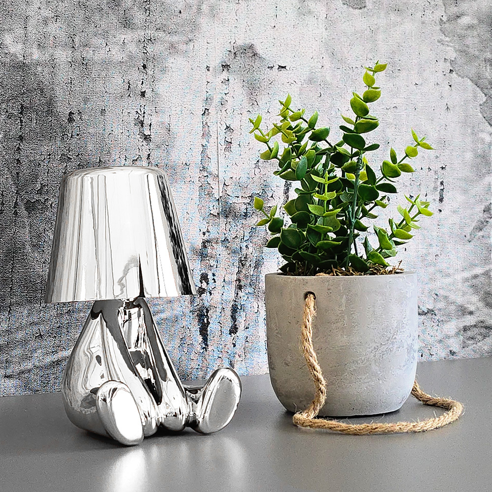 Night lamp Silver Man design H