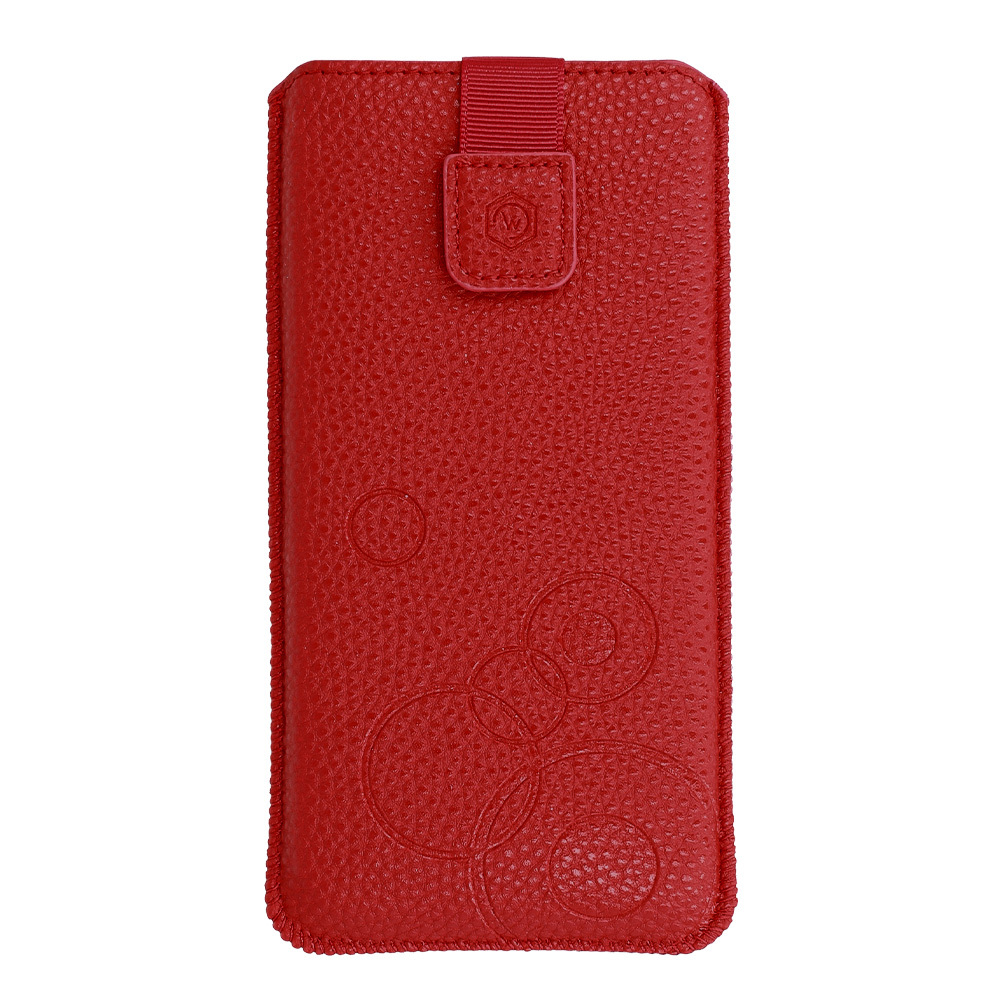 WONDER Deko Pouch Case (Size XXL) for Samsung S25 Ultra/S24 Ultra/M35/M23/A16 5G/Xiaomi Redmi 14C red