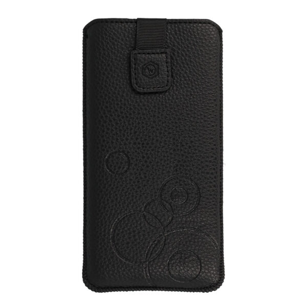 WONDER Deko Pouch Case (Size L) for Iphone 13 Mini/12 Mini/SE 2020/2022/7/8 black