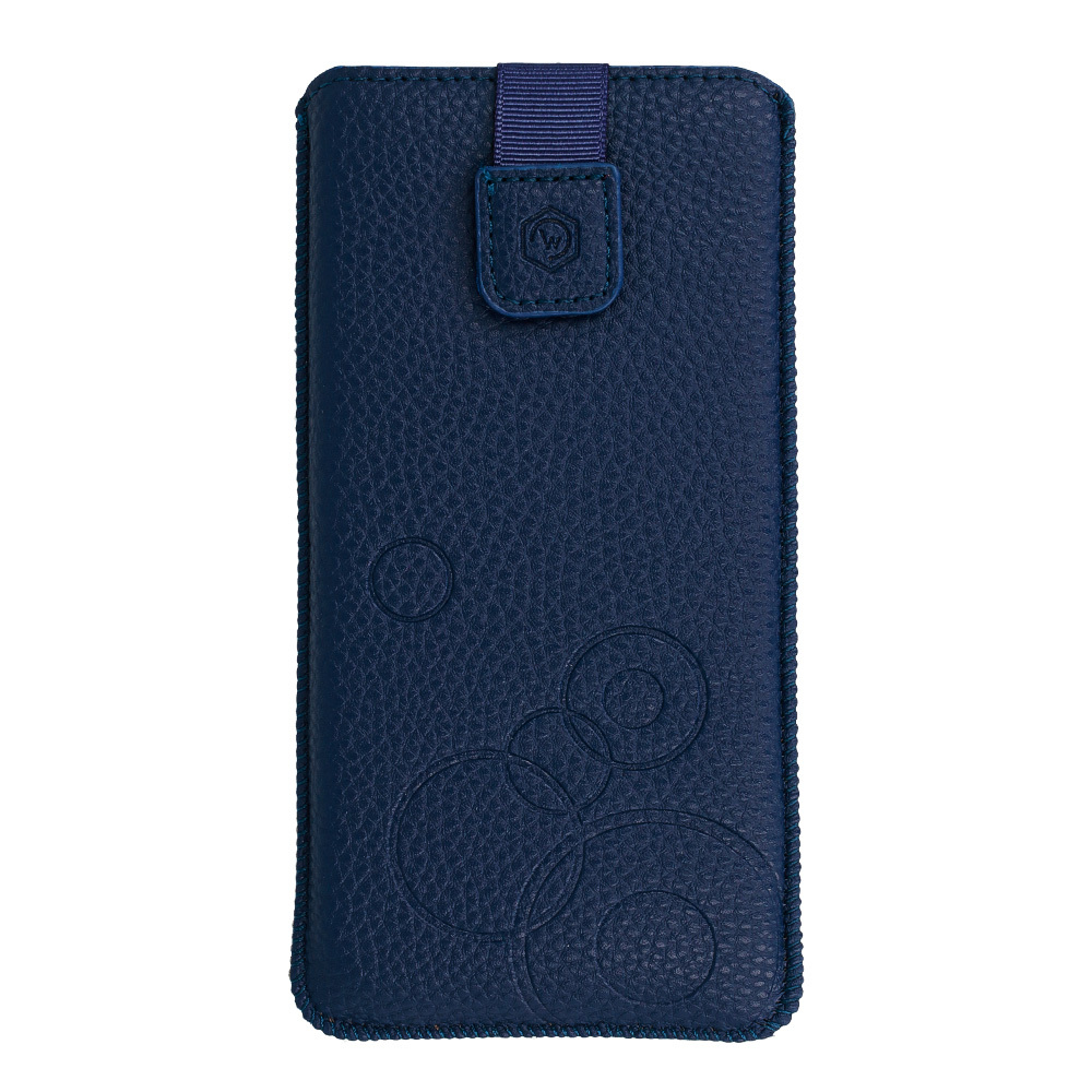 WONDER Deko Pouch Case (Size L) for Iphone 13 Mini/12 Mini/SE 2020/2022/7/8 navy