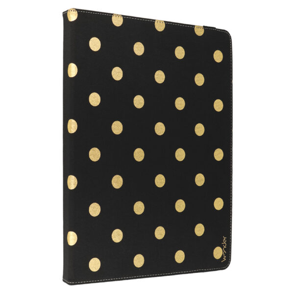 Wonder Canvas Tablet Case 13 inches gold polka-dot