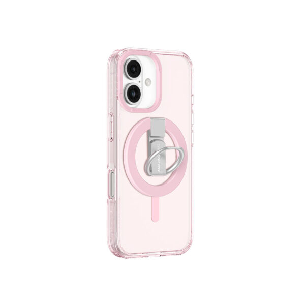 Amazing Thing Titan Pro Mag Ring Grip Case 10FT IP166.7TRPK for Iphone 16 Plus pink