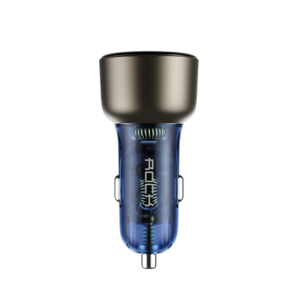 Rock Car charger H16  - USB + Type C - 72W 5A blue