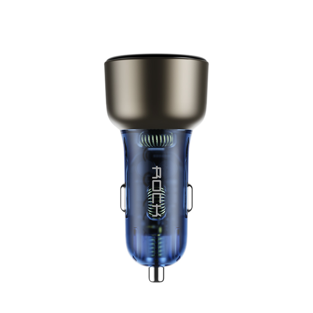 Rock Car charger H16  - USB + Type C - 72W 5A blue