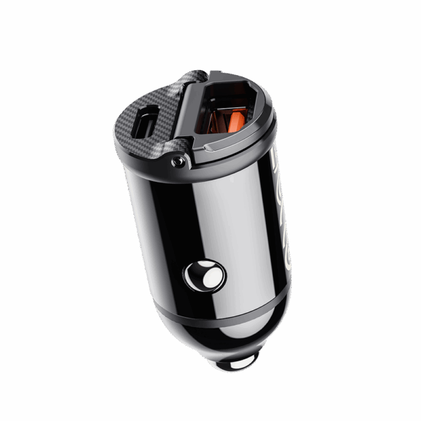 Rock Car charger H18 Mini  - USB + Type C - 30W 3A black