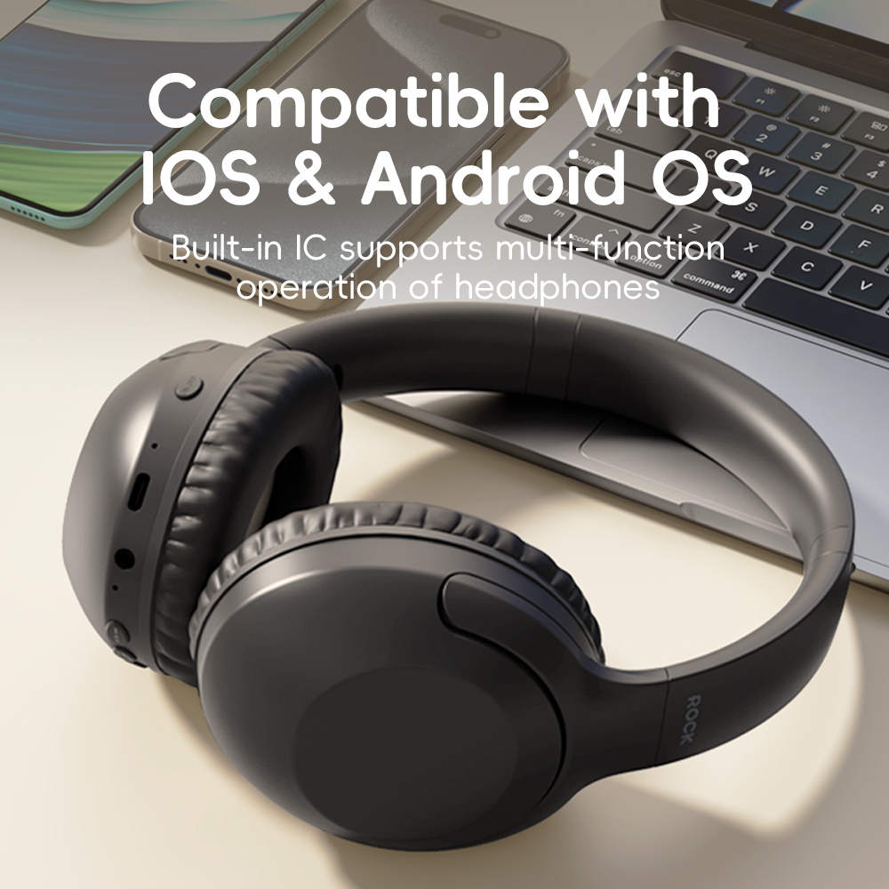 Rock Headphones O3 ANC bluetooth black