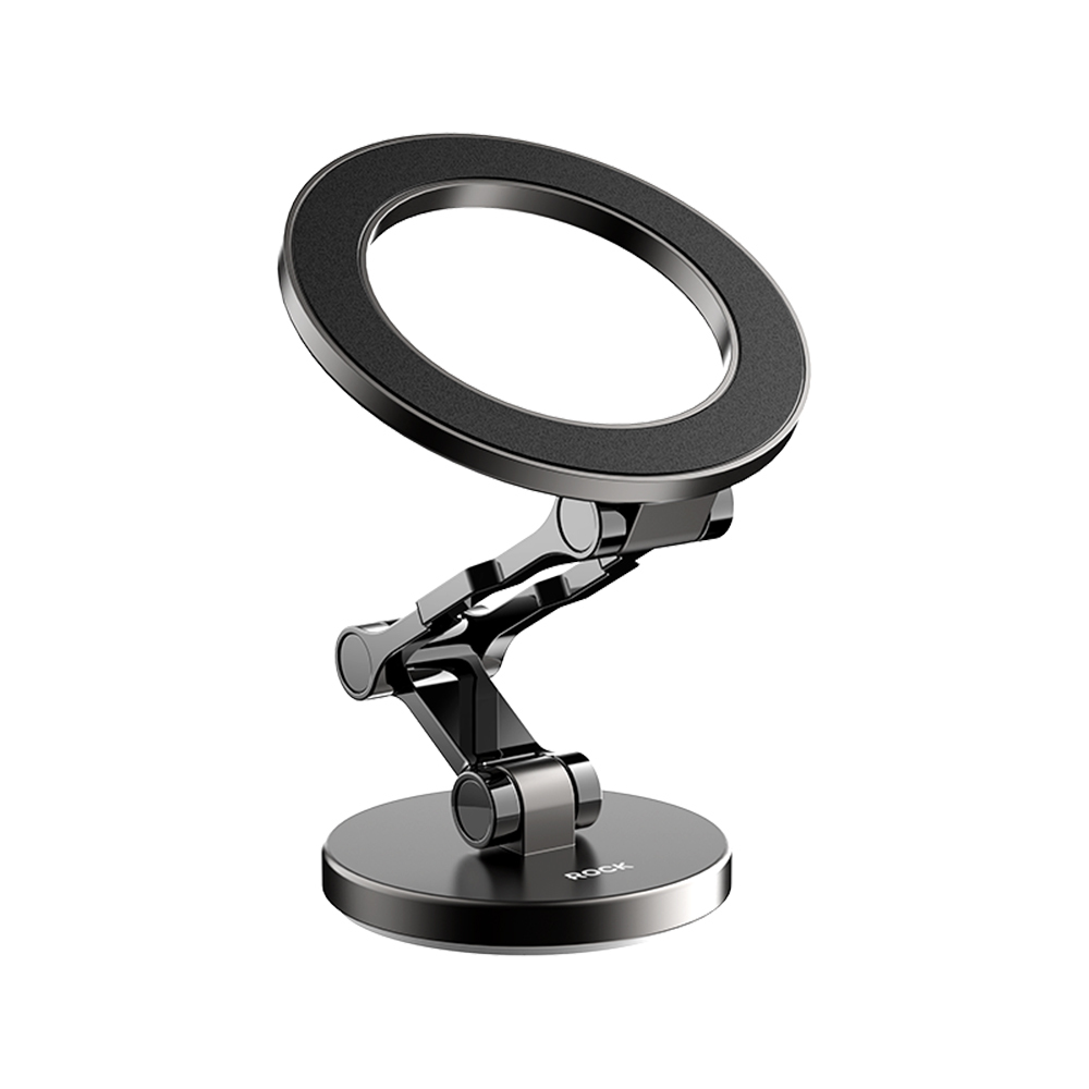 Rock Magnetic car holder Q08 Ring with stick-on base to dashboard black