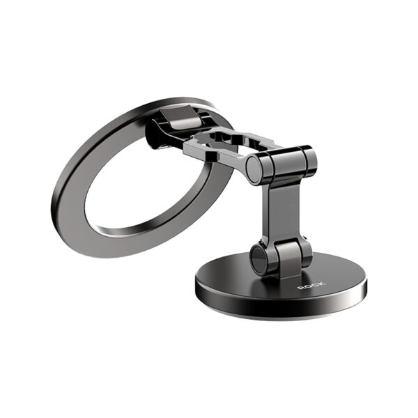 Rock Magnetic car holder Q08 Ring with stick-on base to dashboard black