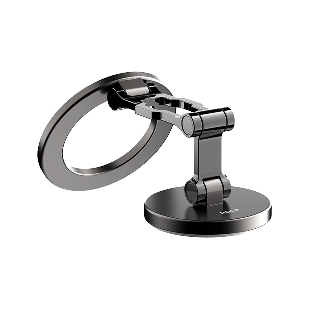 Rock Magnetic car holder Q08 Ring with stick-on base to dashboard black