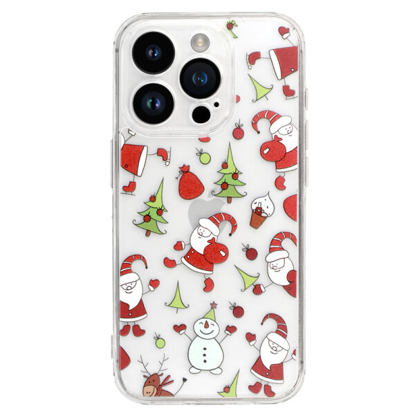 TEL PROTECT Christmas Clear Case for Iphone 16 Plus Design 1