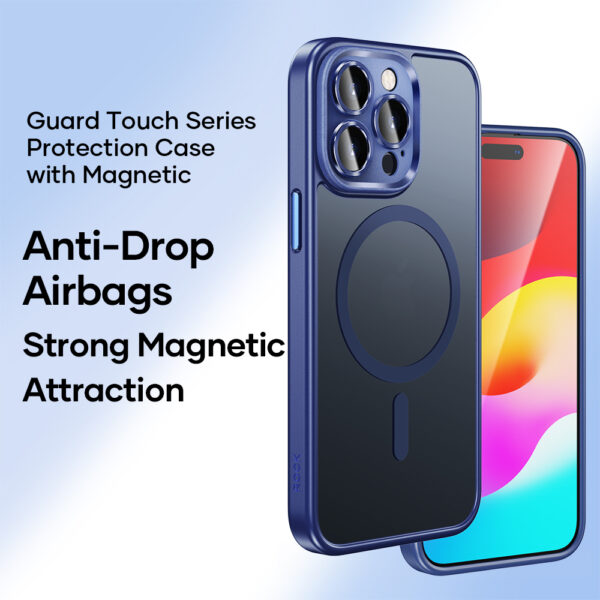 Rock Guard Touch Matte Series Magnetic Case for Iphone 16 Pro Max black