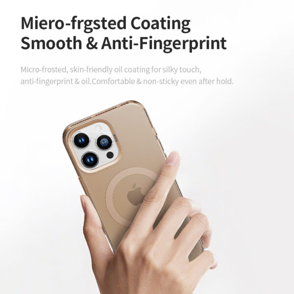 Rock Matte Series Magnetic Case for Iphone 16 gold