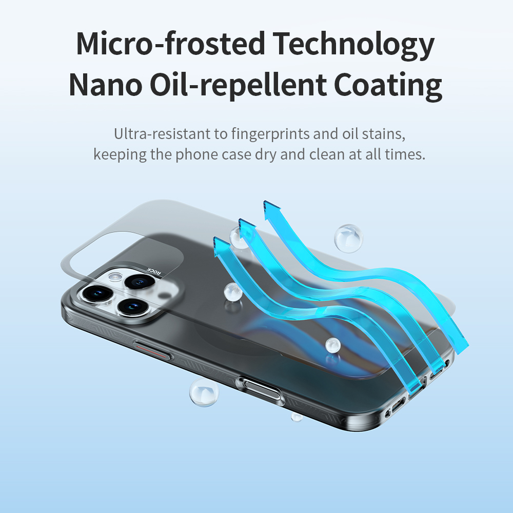 Rock Matte Series Magnetic Case for Iphone 16 Pro Max black