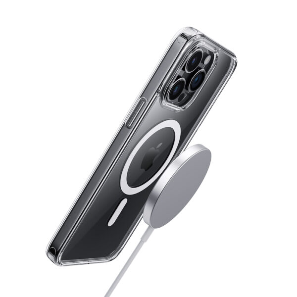 Rock Crystal Series Magnetic Case for Iphone 15 Pro transparent