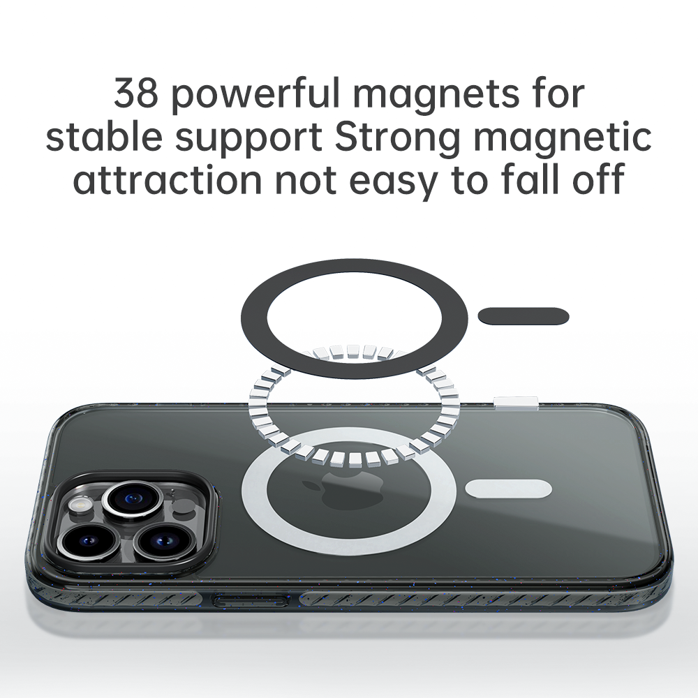 Rock Crystal Shield Series Magnetic Case for Iphone 14 Pro transparent