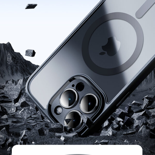 Rock Guard Touch Matte Series Magnetic Case for Iphone 15 white