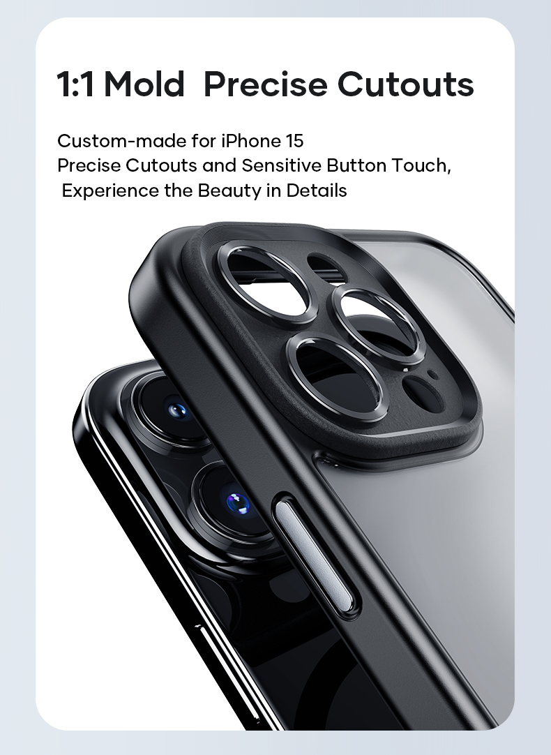 Rock Guard Touch Matte Series Case for Iphone 15 black