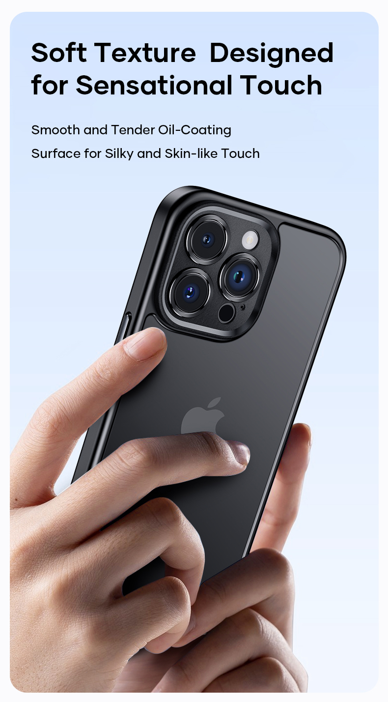Rock Guard Touch Matte Series Case for Iphone 15 black
