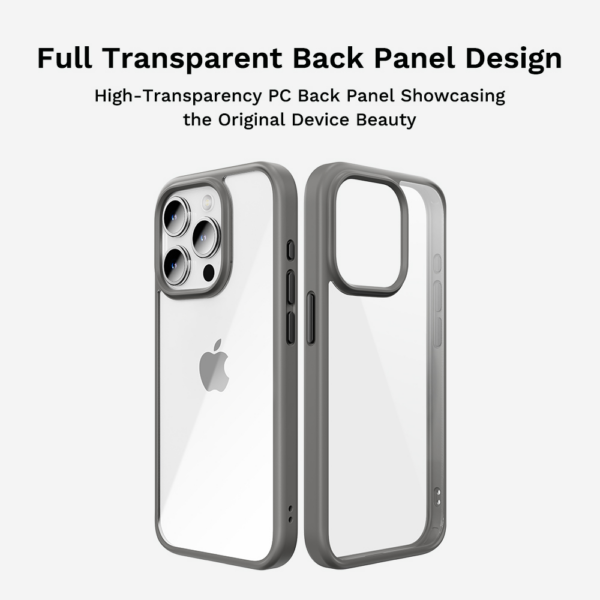 Rock Guard Series Case for Iphone 16 Pro Max transparent-black