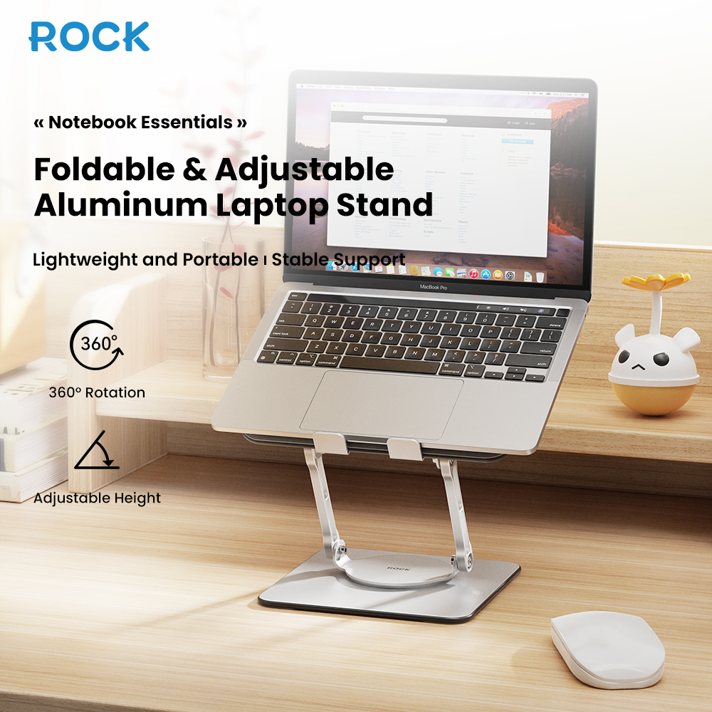 Rock Laptop stand Ultra Light Aluminium silver