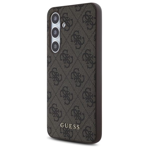 Original Case GUESS - hardcase 4G Metal Gold Logo GUHCS24FEG4GFBR for Samsung Galaxy S24 FE Brown