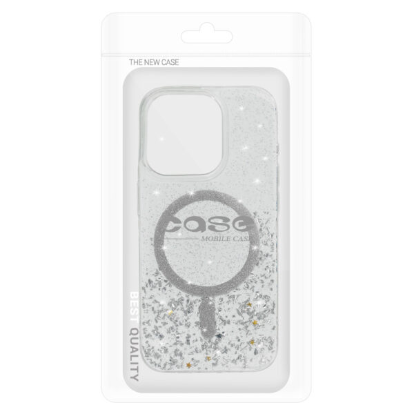 Tel Protect Moonlite Magsafe Case for Iphone 14 Pro Max silver clear
