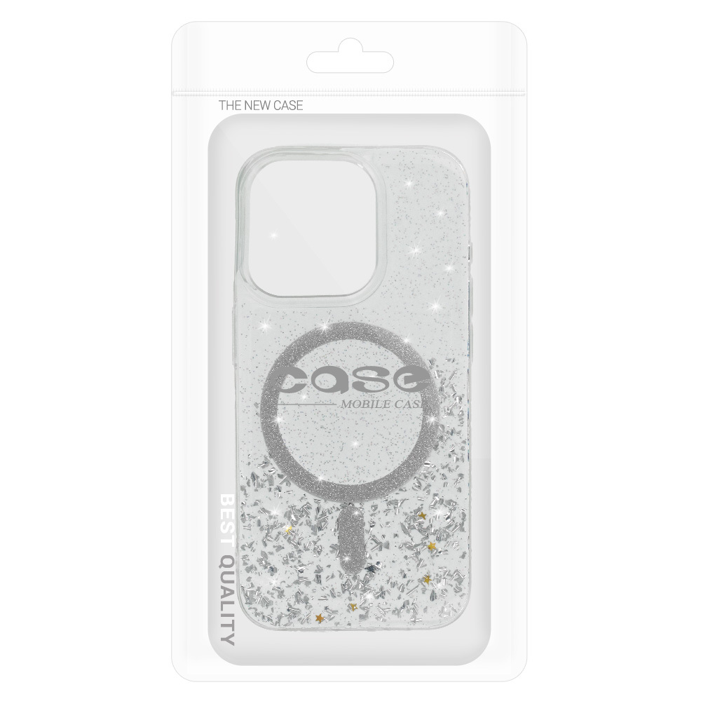 Tel Protect Moonlite Magsafe Case for Iphone 14 Pro Max silver clear