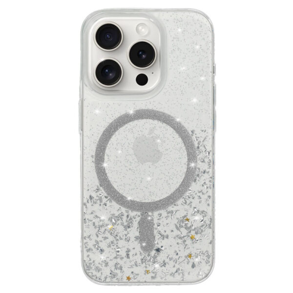Tel Protect Moonlite Magsafe Case for Iphone 16 Plus silver clear