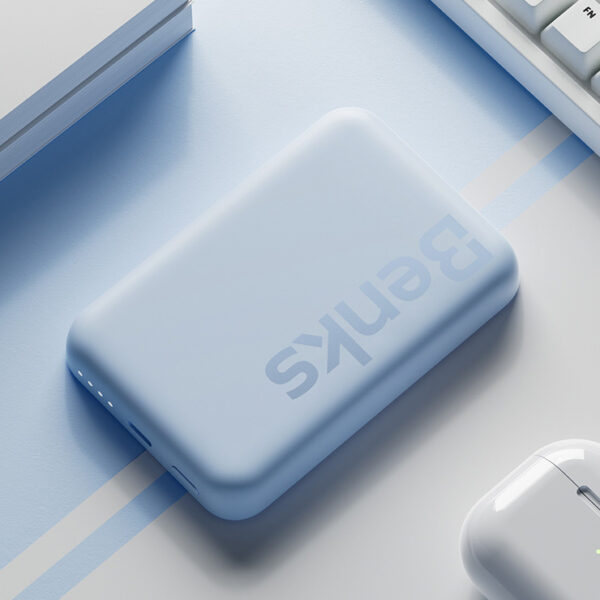 Benks Power bank 6000mAh MP10 - Type C - magnetic with induction charging blue
