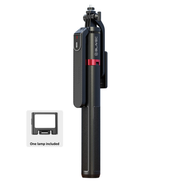 Blavec Selfie Stick Aluminium Fusion P-08 tripod + remote control + 1 lamp 2,2 metres (SSFP08-TR1LB22) black