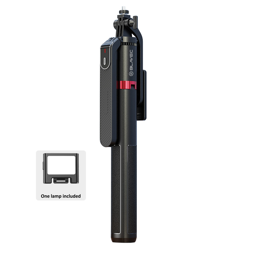 Blavec Selfie Stick Aluminium Fusion P-08 tripod + remote control + 1 lamp 2,2 metres (SSFP08-TR1LB22) black