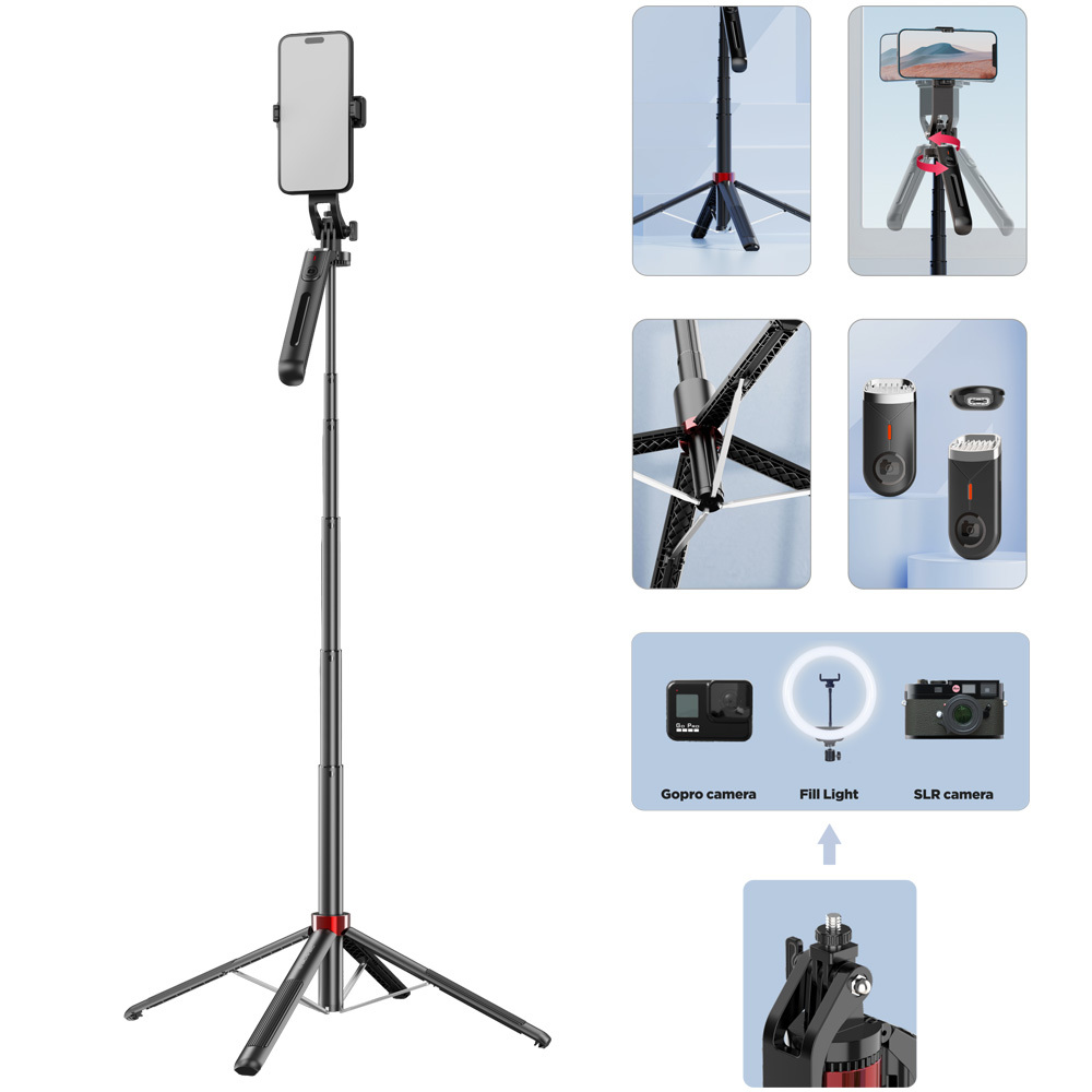 Blavec Selfie Stick Aluminium Fusion P-09 tripod + remote control 1,8 metres (SSFP09-TRB18) black