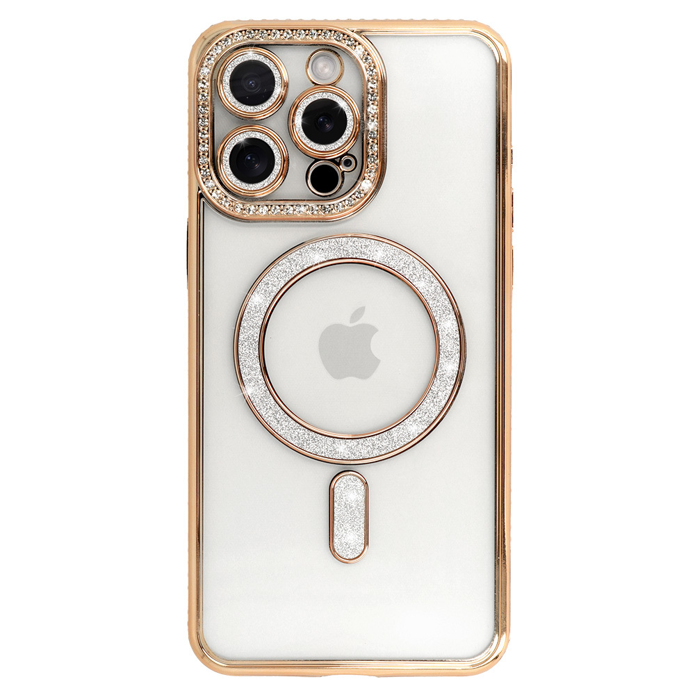 Bling Magsafe Case for Iphone 13 gold