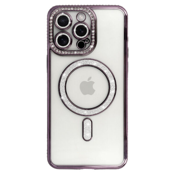 Bling Magsafe Case for Iphone 16 purple