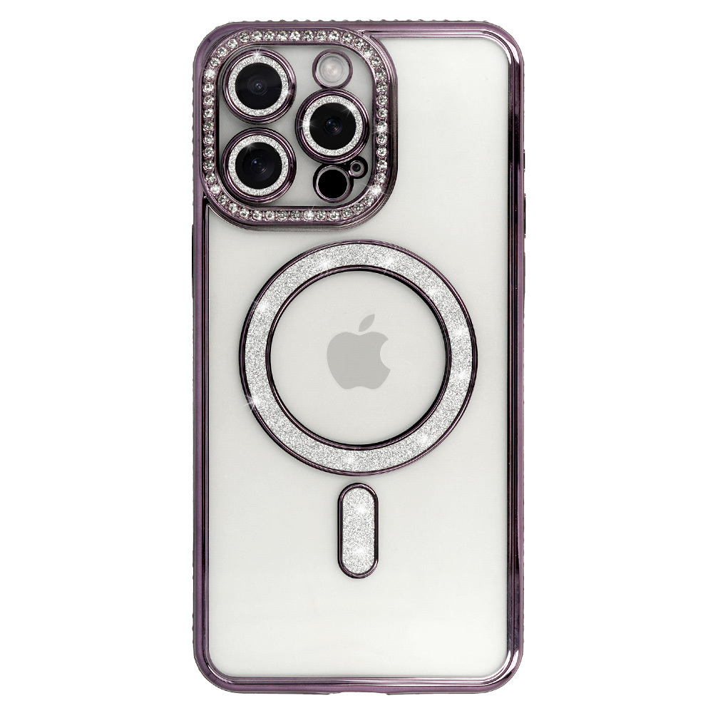 Bling Magsafe Case for Iphone 16 purple